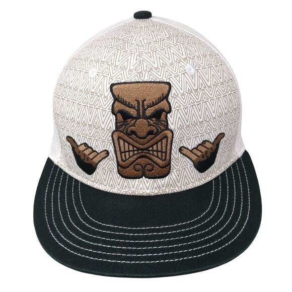 Tiki Aloha Snapback Baseball Cap Multicolor OS Adjustable Hawaiian Headwear - Picture 1 of 9